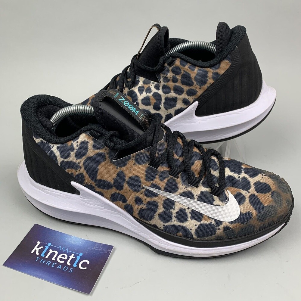 Nike Court Air Zoom Womens Size 9 Sneakers Tennis Shoes AA8022 702 Cheetah Print
